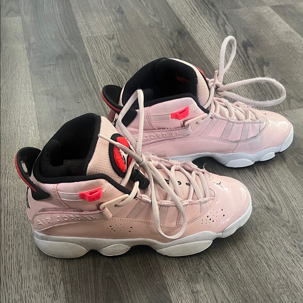 Jordan Kids Light Pink and Black Sneakers